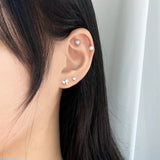 リボンパールピアスセット/[5 set] Ribbon Pearl Piercing Set