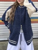 ハーパー 2WAY ニットジップアップ