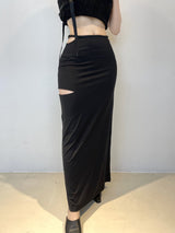 ストラップスリットマキシロングスカート/772. Strap slit maxy long sk (2color)