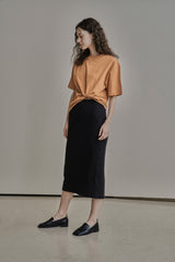 ウールHスカート/WOOL H SKIRT_CHARCOAL