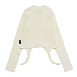 アイボリーヘムバリエーションロングスリーブTシャツ