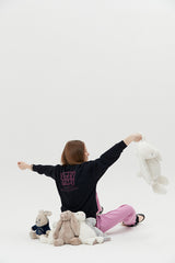 キルシーウィティーバニーレタリングスウェットシャツ / WITTY BUNNY LETTERING SWEATSHIRT [DARK NAVY] (6671650914422)