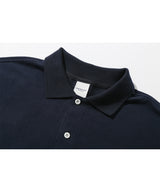 インサイズドカラーブロックピケTシャツ/Incised Color Block Pique Tee (Navy)