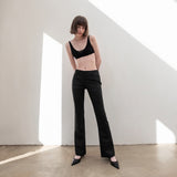 BOOTS-CUT SLACKS (BLACK)