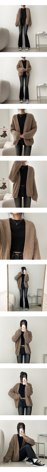 Mering Balloon Knit Cardigan