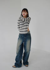 ウエストオープンニット / Waist open knit (4color)