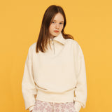 ビッグカラーハーフジップアップ / BIG COLLAR HALF ZIP UP_IVORY
