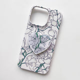 ホワイトデルフィニウム スマートフォンケース/White Delphinium (Galaxy) Matt Hard Case