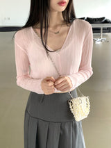 モルディサマーシースルークーリング長袖カーディガン / Moldy summer see-through cooling long-sleeved cardigan