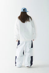 ビッグロゴカラーバーシティジャケット/BSR2223FWJK025 BIG LOGO COLLAR VARSITY JACKET CREAM