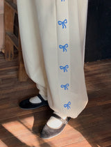 Ribbon Sheep Fleece Jogger Pants (4color)
