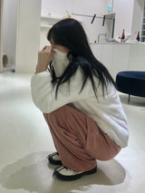 フラッフィーフリースジップアップジャケット
