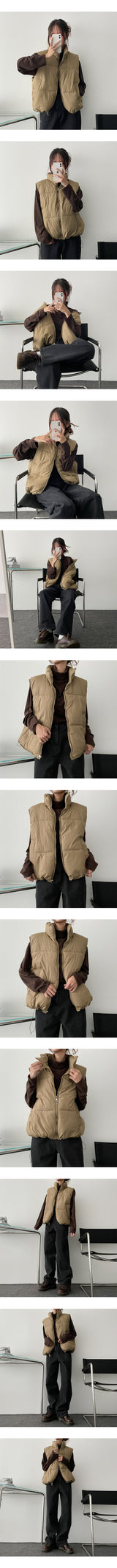 Day String Oversized Fit Padded Vest