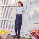 ダブルピンタックラインサマージーンズ / Double Pintuck Line Summer Jean (2colors)