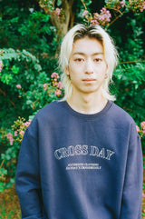 コラボレーションスウェット（ネイビー）I DAYDAY seoul × CrossDressly (6605996851318)