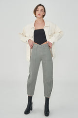 オーバーフィットアイボリーデニムジャケット/ OVER FIT IVORY DENIM JACKET [6679]