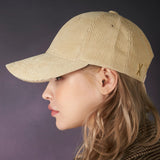 Gold point corduroy over fit ball cap CREAM
