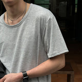 [BASIC ITEM] エコuネックハーフTシャツ(5color)