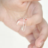 オンリーシルバーチェーンリング / Only Silver Chain Ring (Red)