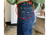 ワイドフィットロールアップチェックデニムパンツ/WIDE FIT ROLL-UP CHECK DENIM PANTS [6882]