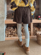 ベアコーデュロイハーフパンツ