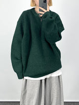 ウールニットスウェットシャツ/wool knit sweatshirt