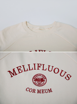 Embroidery Lettering Crop Sweat Shirt (3color)