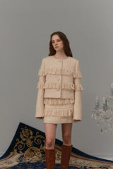 Fringe tweed jacket