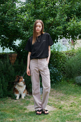 ラウンドロゴオーバーサイズTシャツ / ROUND LOGO OVERSIZED T-SHIRTS_2COLORS