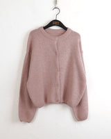 [Wool 20] Shabot Cozy Alpaca Round Knit Cardigan