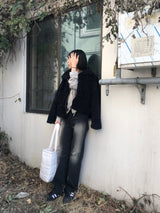 Trendy washing denim pants 