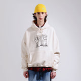 トラッシュマンパーカー / [EZwithPIECE] TRASHMAN HOODIE (IVORY) (6554917175414)