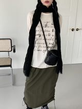 ブルーアレタリングビンテージ長袖Tシャツ / Brua lettering vintage long-sleeved T-shirt