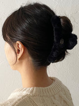ビンテージムードファーヘアピン
