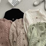 ネードボクシーツイストニットカーディガン / Nade Boxy Twisted Knitted Cardigan