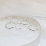 ウェーブデイリーリングセット / Wave Daily Ring 5 set / 2 color
