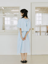 layered ribbon onepiece sky blue