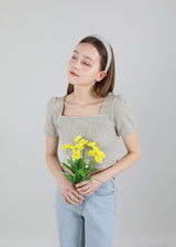 ストライプパフTシャツ / Stripe Puff T-shirt Ivory