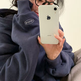 [Bellide made/fleece-lined wool] Berrygood fleece-lined wool embroidery hoodie