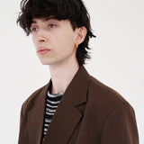 RELAXED DOUBLE JACKET (BROWN)