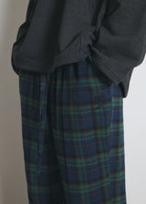 DREAMCATCHER CHECK LOOSE-FIT PANTS (Blue) / ドリームキャッチャーチェックルースフィットパンツ