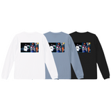 Tree13記念バックプリントロングスリーブTシャツ（ブラック/ホワイト/ブルー）