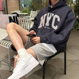 オーバーサイズフィットプレミアムNYCデュアルペーパーフーディー
