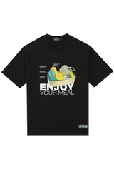 キャンペーンTシャツCAN/[ENJOY YOUR MEAL] CAMPAIGN 1/2 T-SHIRT CAN _BLACK