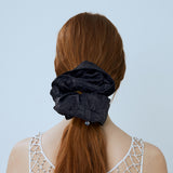 CLOUD SHIRRING SCRUNCHY (BLACK)