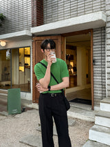 ロエミニマル半袖リネンラウンドニットウェア / Roe Minimal Short-Sleeved Linen Round Knitwear (9 colors)