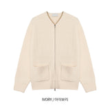 LMN Leo Two Way Drop Round Knit Cardigan (4 colors)