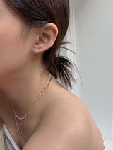 [92.5silver] ボリュームハートピアス