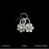 [SET] black flower ring 18 (6697585508470)