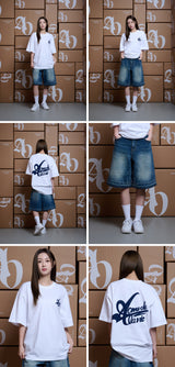 [24SS] ビッグロゴ2プリント半袖Tシャツ ピンク